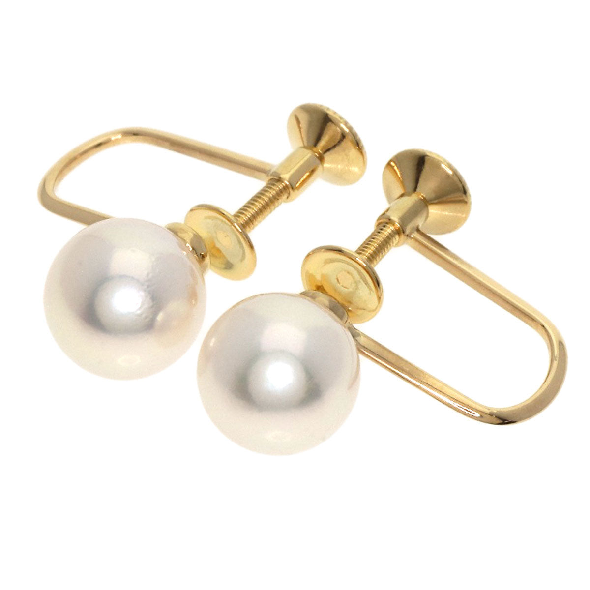 MIKIMOTO Pearl Pearl Earring K18 Yellow Gold Ladies [Used]