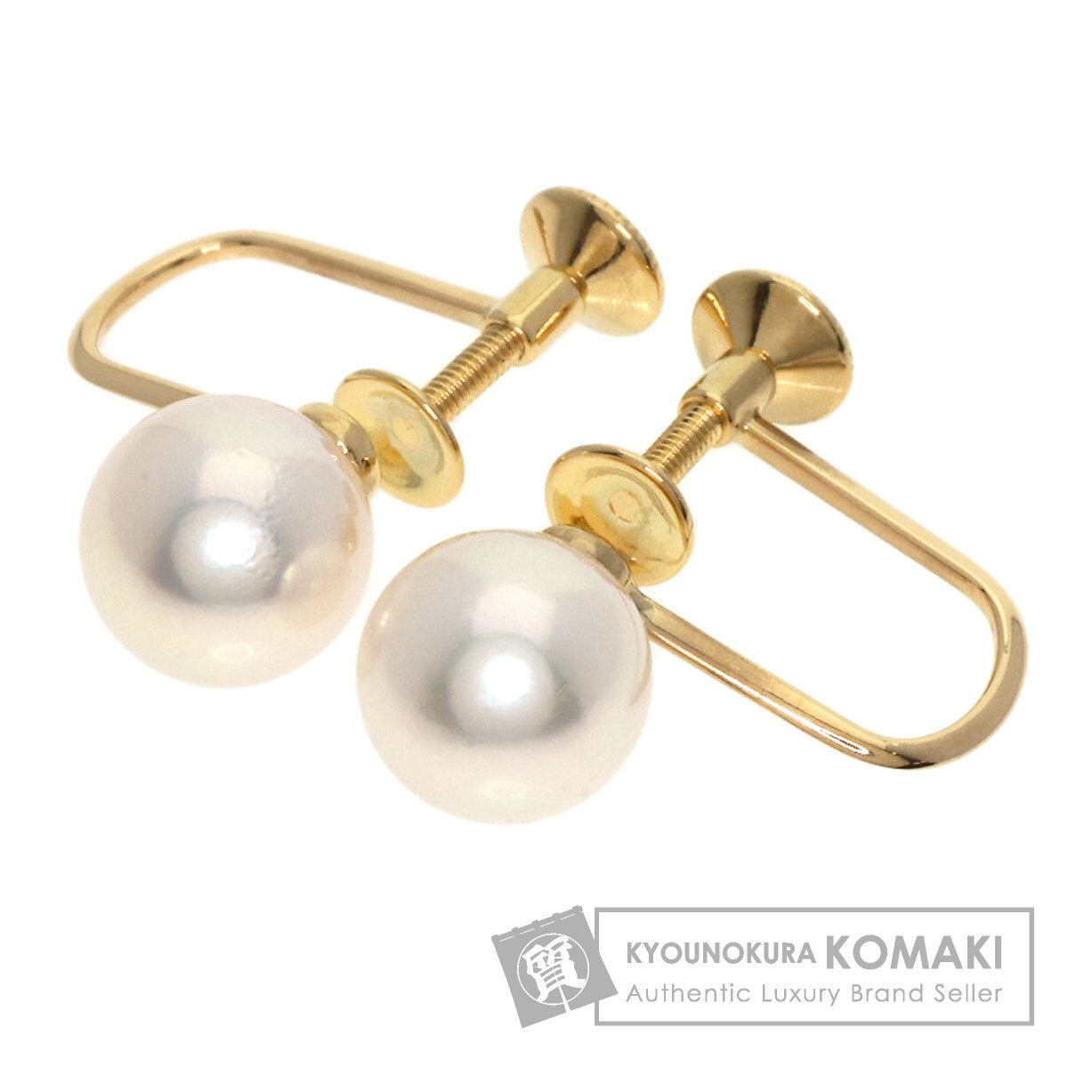 MIKIMOTO Pearl Pearl Earring K18 Yellow Gold Ladies [Used]