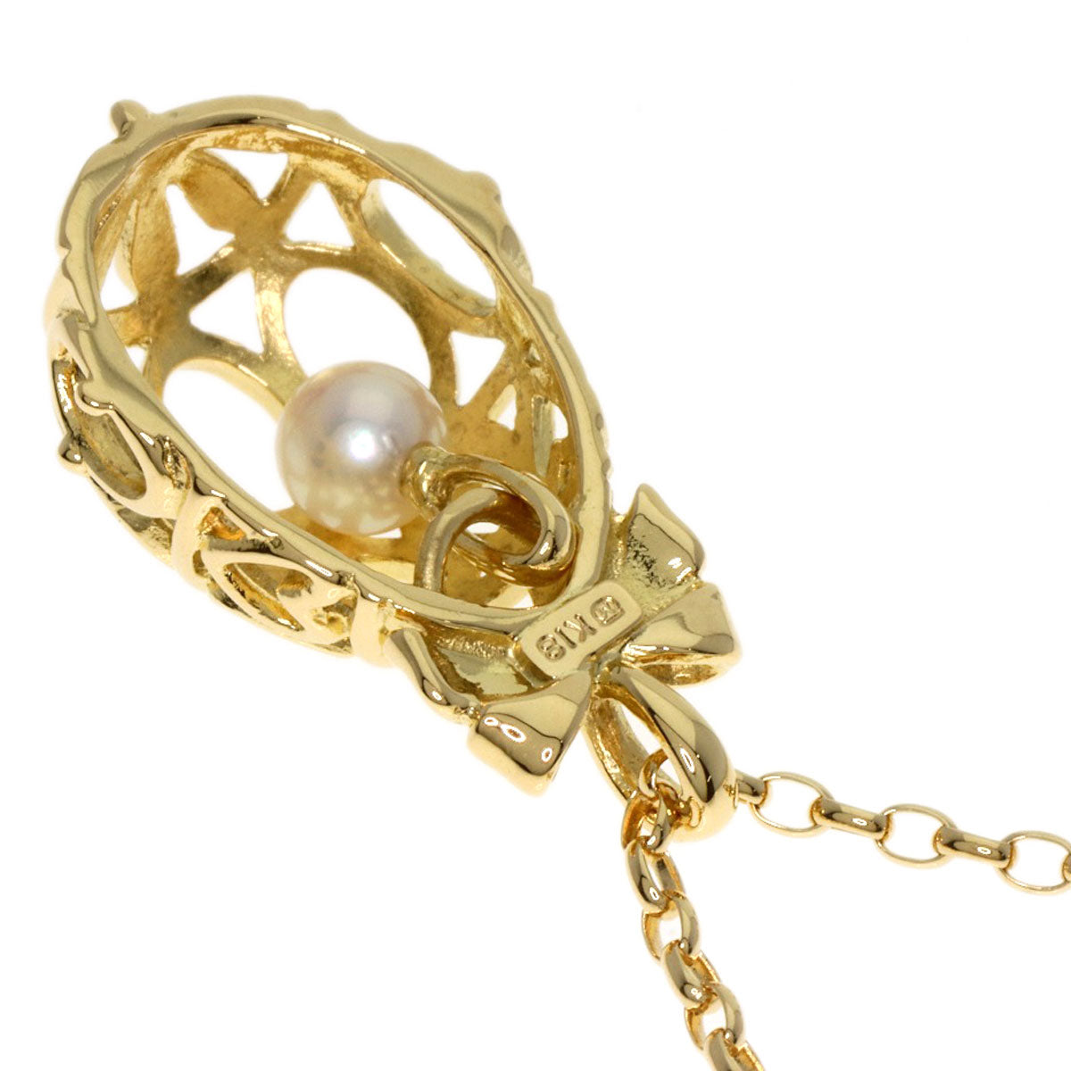 MIKIMOTO Baby pearl Pearl Necklace K18 Yellow Gold Ladies [Used]