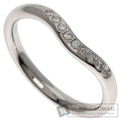 TIFFANY&Co. Curved band Diamond Ring Platinum PT950 Ladies [Used]