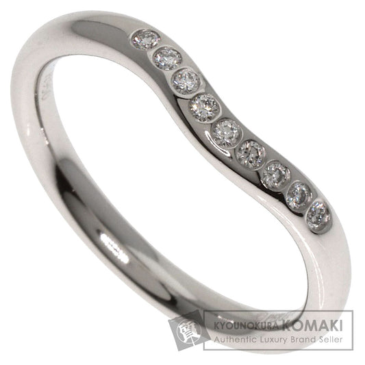 TIFFANY&Co. Curved band Diamond Ring Platinum PT950 Ladies [Used]