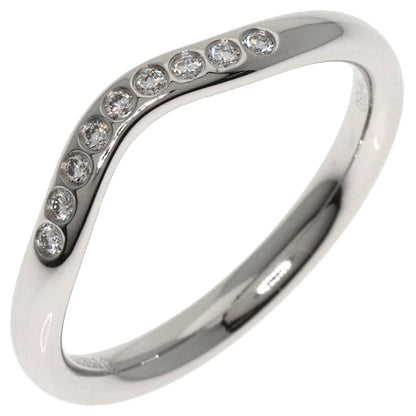 TIFFANY&Co. Curved band Diamond Ring Platinum PT950 Ladies [Used]
