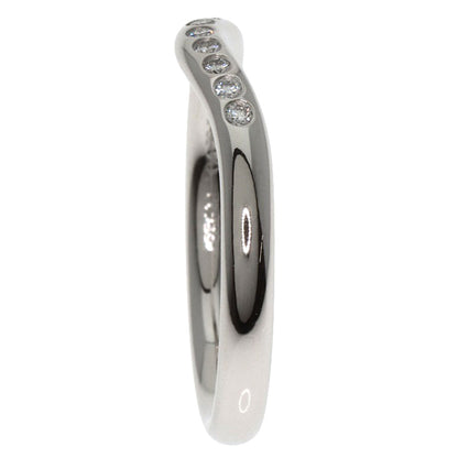 TIFFANY&Co. Curved band Diamond Ring Platinum PT950 Ladies [Used]