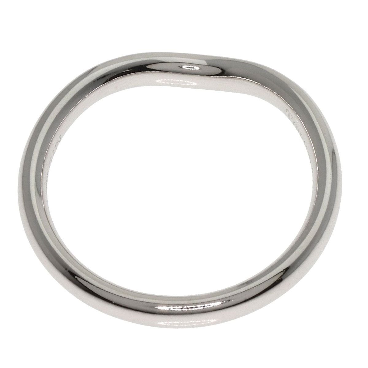 TIFFANY&Co. Curved band Diamond Ring Platinum PT950 Ladies [Used]
