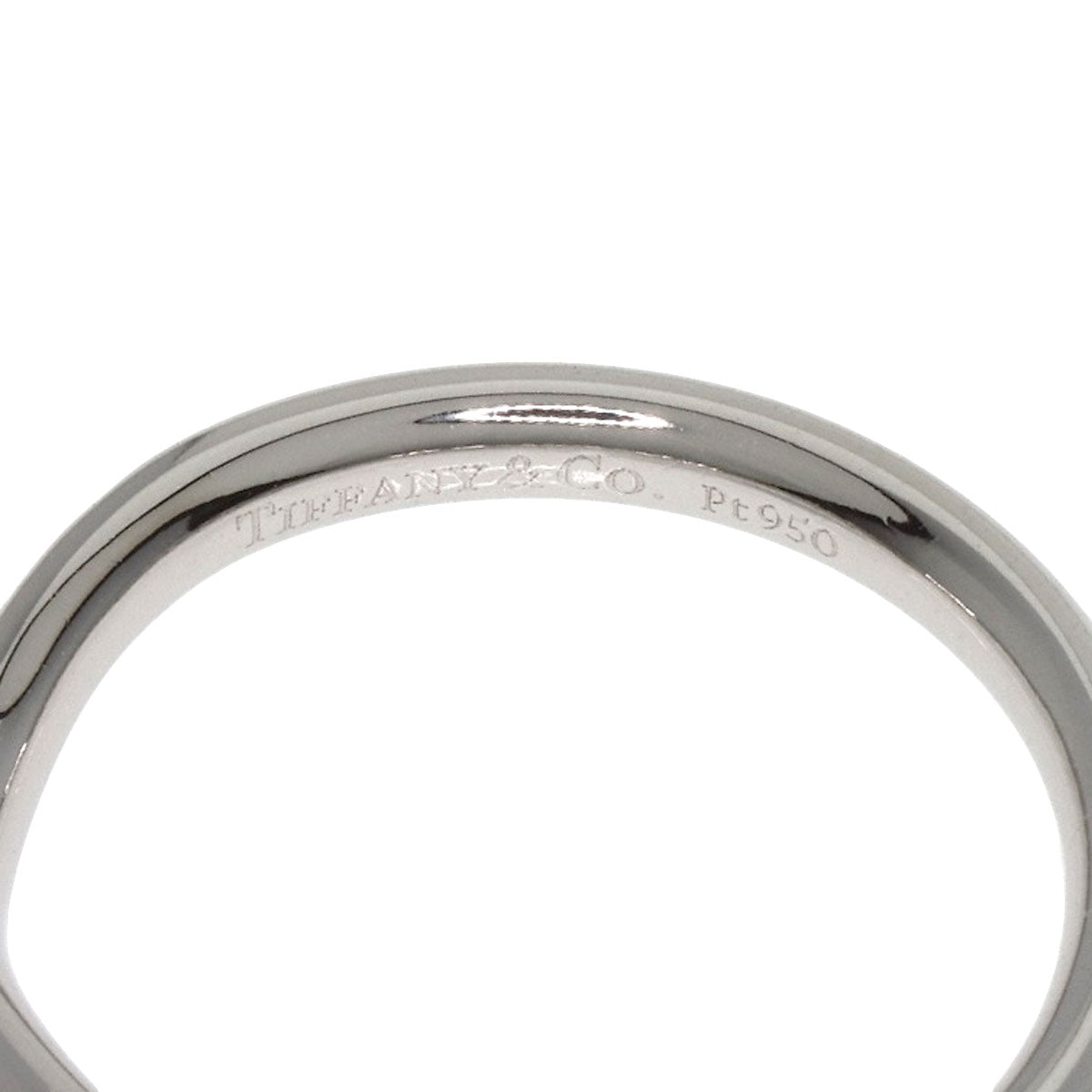 TIFFANY&Co. Curved band Diamond Ring Platinum PT950 Ladies [Used]