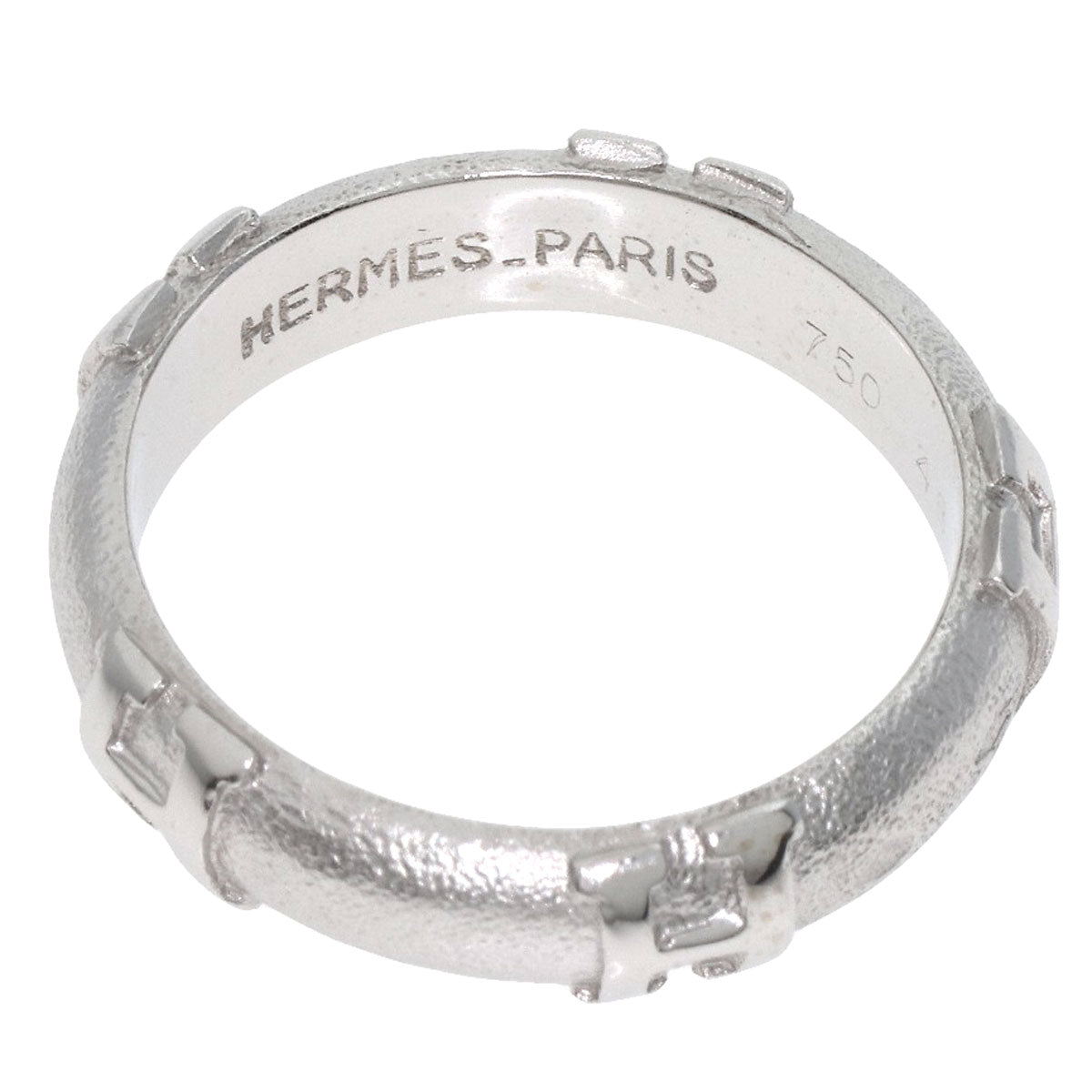 HERMES Fidelite #48 Ring K18 White Gold Ladies [Used]