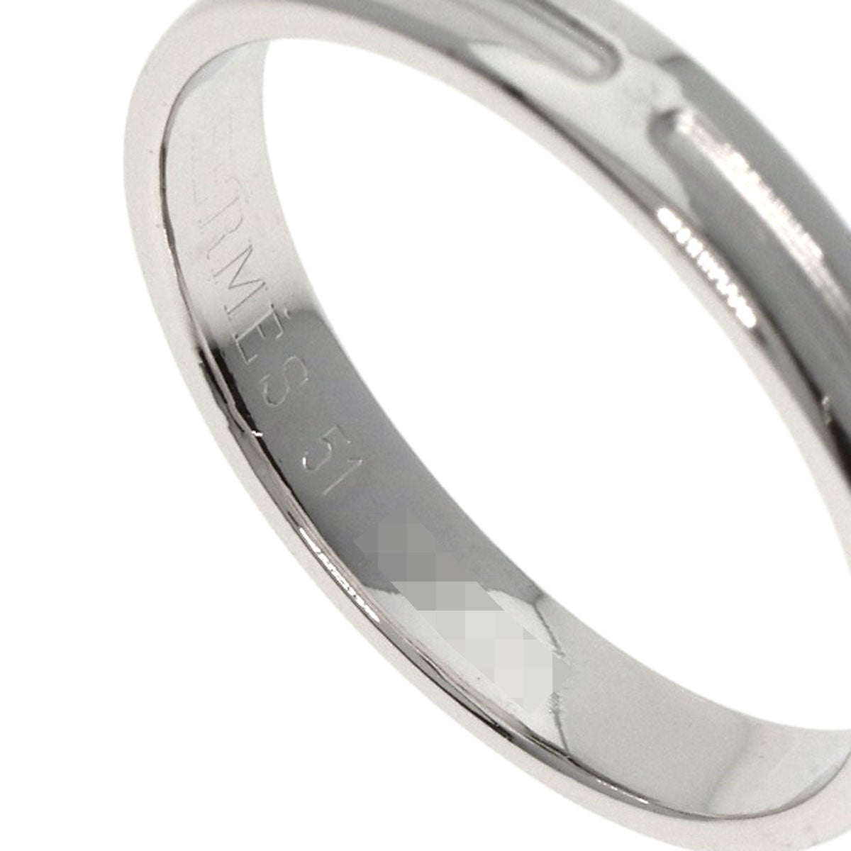 HERMES   Arianne #51 Ring  K18 White Gold Ladies [Used]