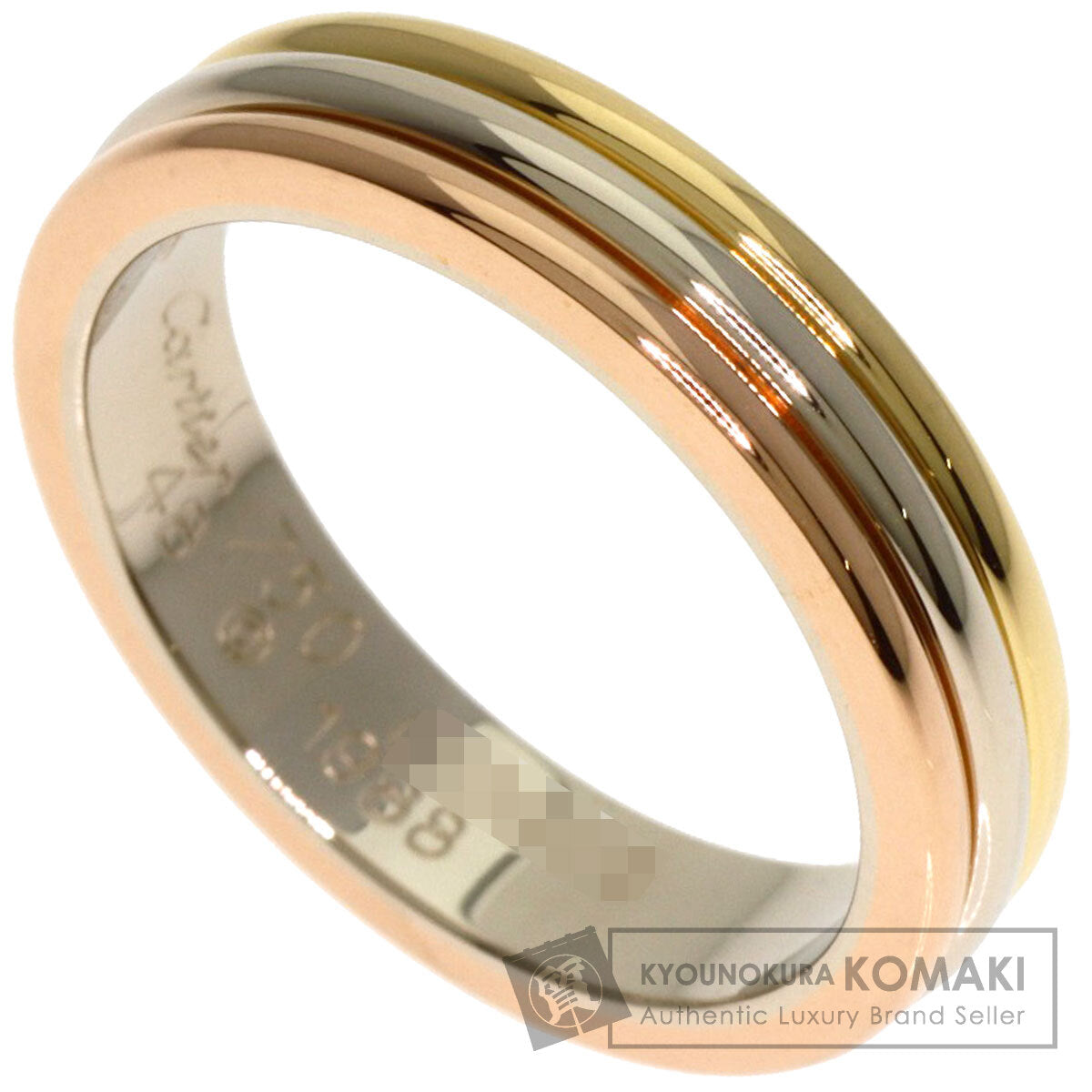 CARTIER Three colors # 48 Ring K18 Yellow Gold 18K Pink GoldLadies [Used]