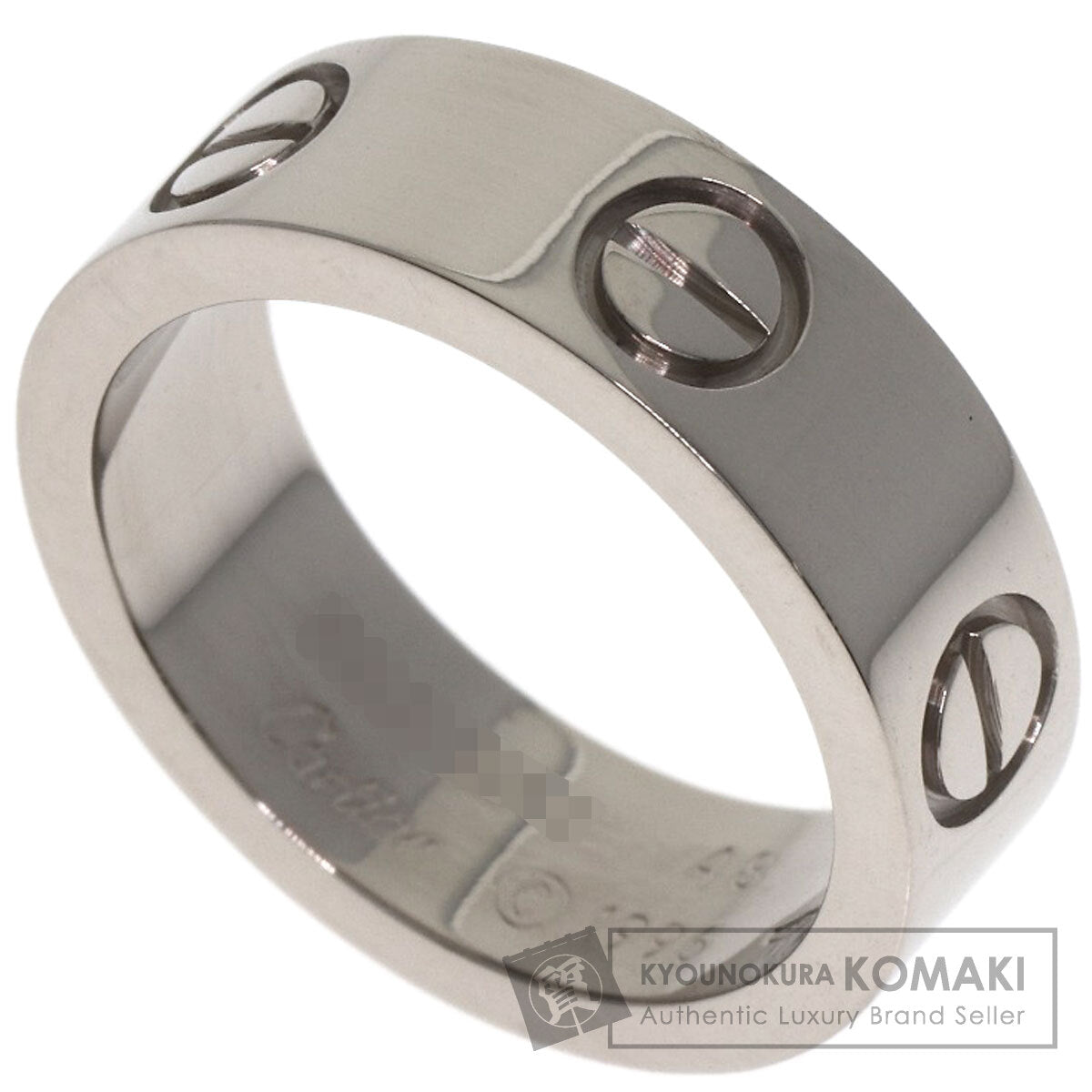 CARTIER love ring #48 Ring K18 White Gold Ladies [Used]
