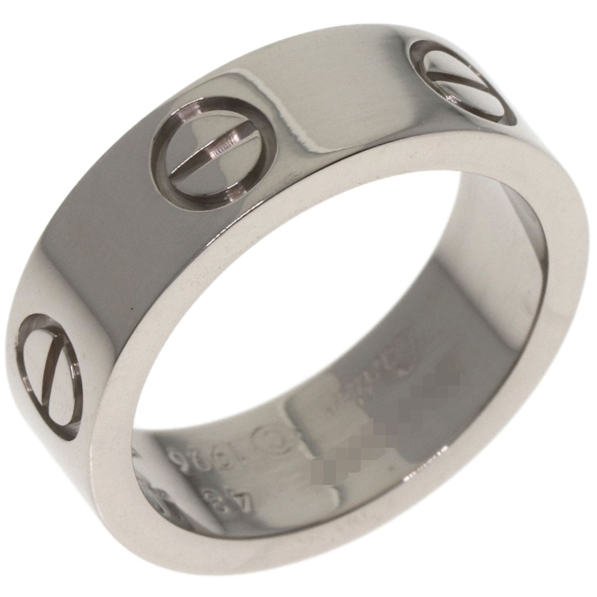 CARTIER love ring #48 Ring K18 White Gold Ladies [Used]