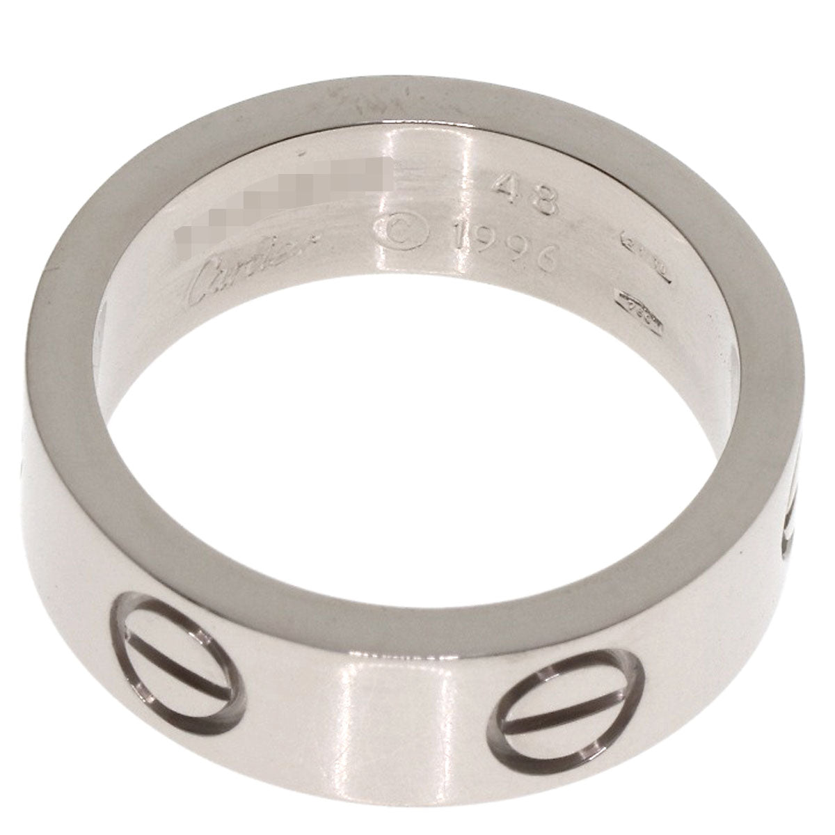 CARTIER love ring #48 Ring K18 White Gold Ladies [Used]