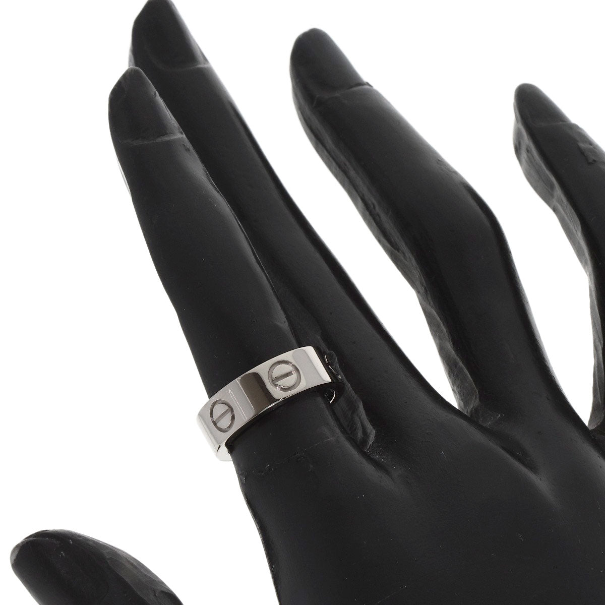 CARTIER love ring #48 Ring K18 White Gold Ladies [Used]