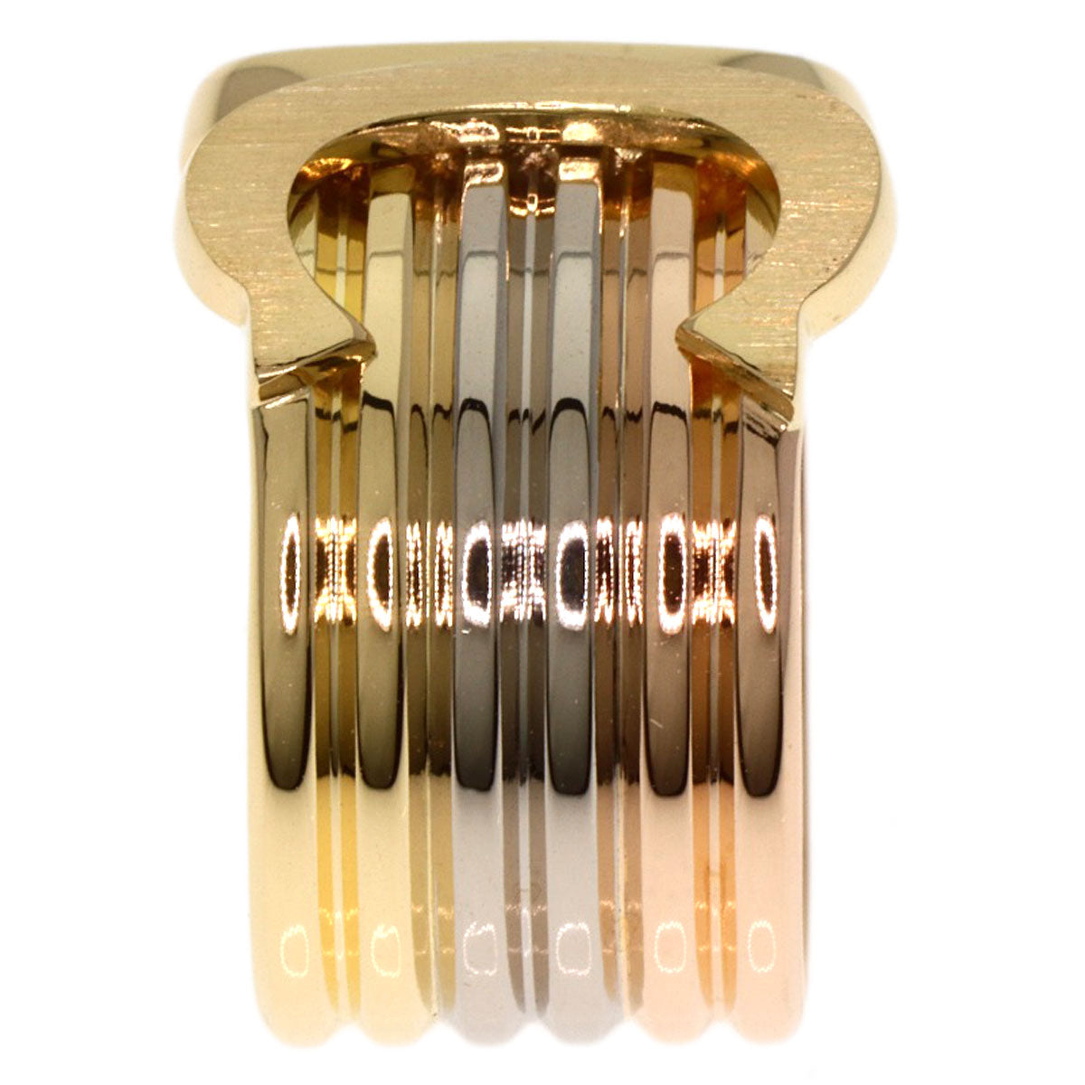 CARTIER 2C ring LM Ring K18 Yellow Gold K18 White GoldLadies [Used]