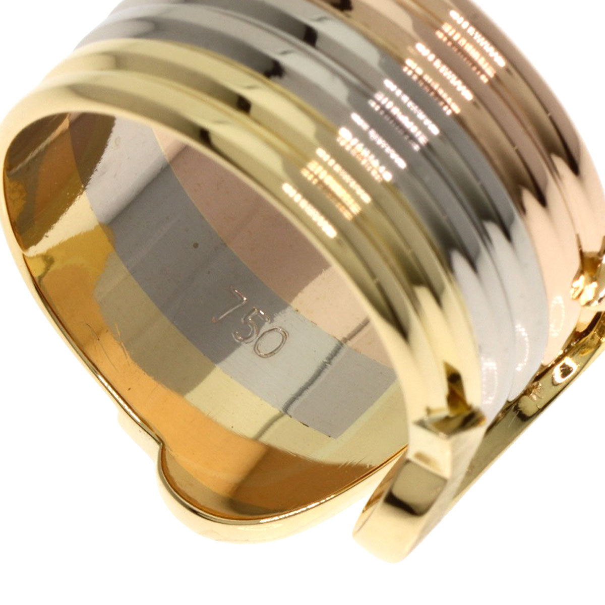 CARTIER 2C ring LM Ring K18 Yellow Gold K18 White GoldLadies [Used]