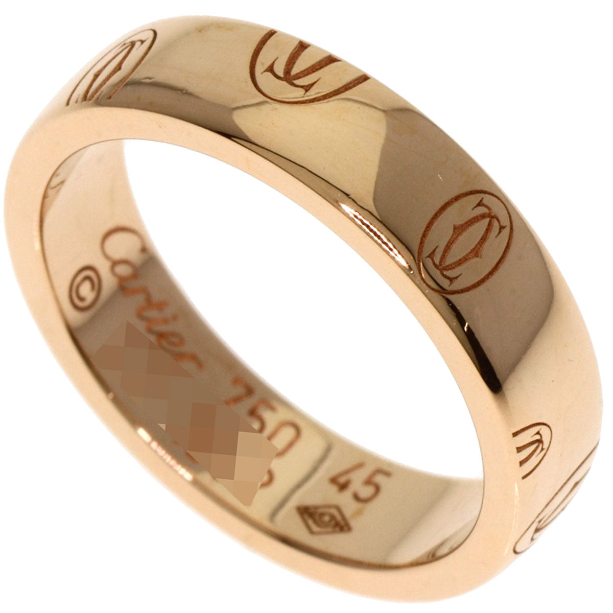 CARTIER   Happy Birthday #45 Ring  K18 Pink Gold Ladies [Used]
