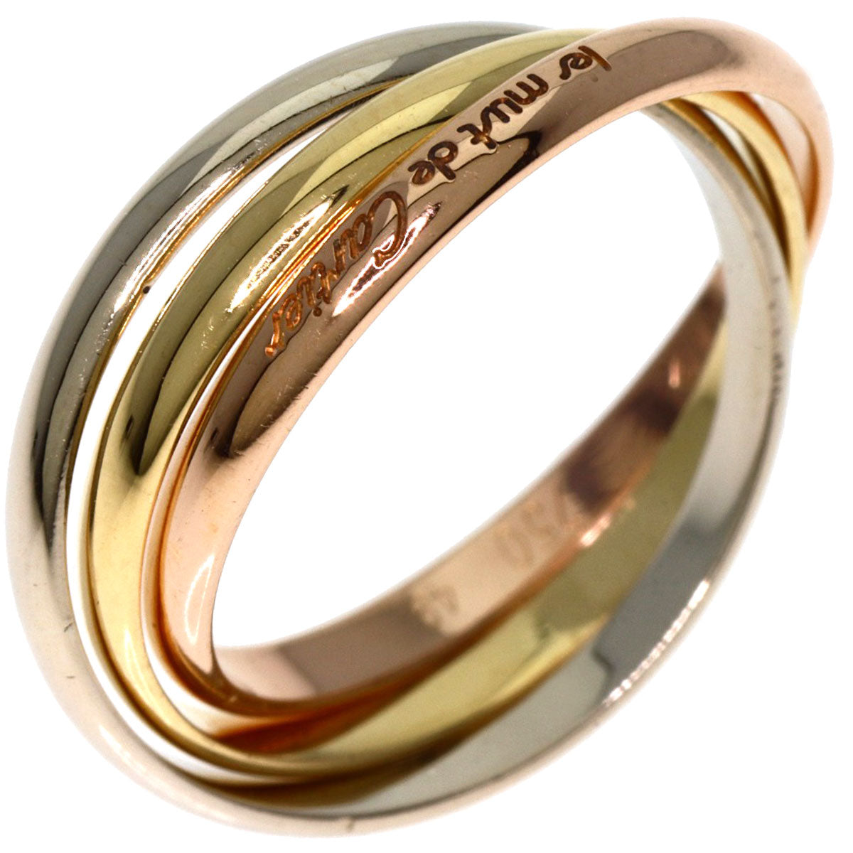 CARTIER Trinity XS #49 Ring K18 Yellow Gold 18K Pink GoldLadies [Used]