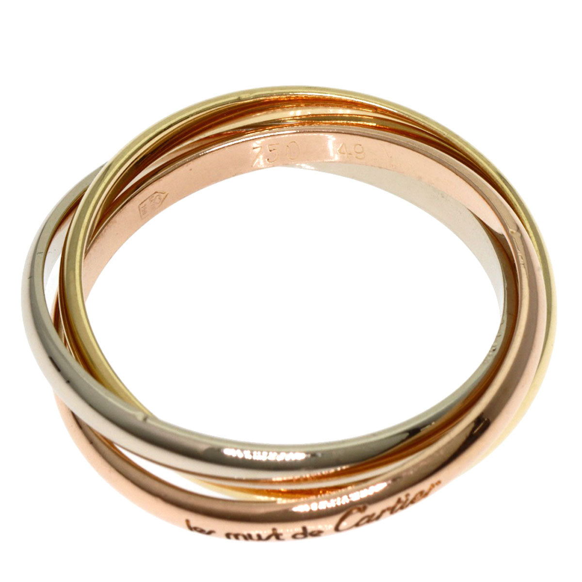 CARTIER Trinity XS #49 Ring K18 Yellow Gold 18K Pink GoldLadies [Used]
