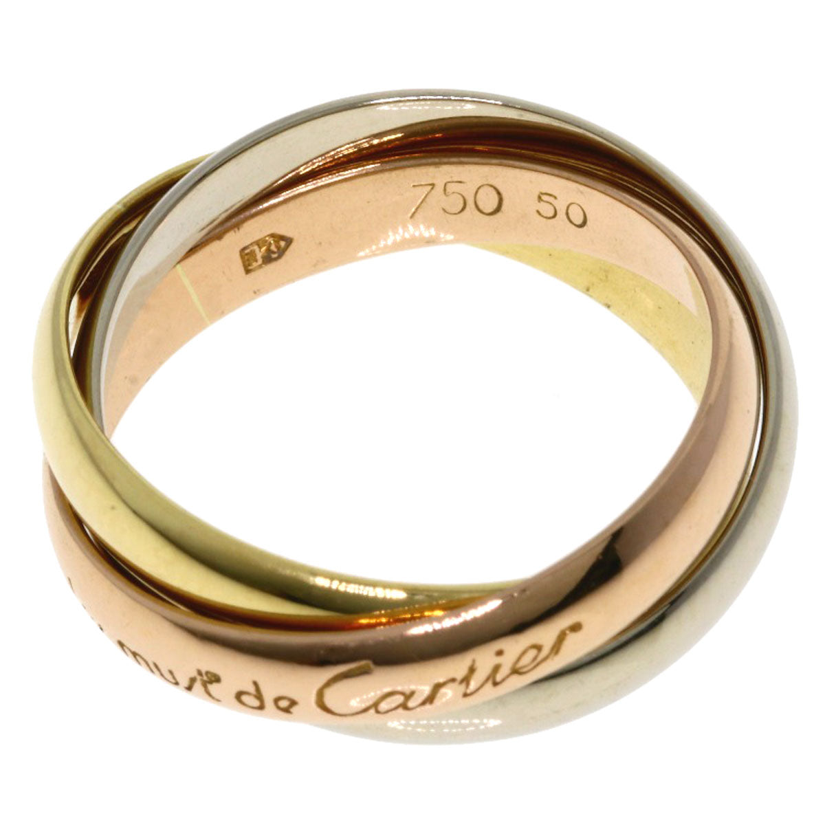 CARTIER Trinity Ring K18 Yellow Gold K18 White GoldLadies [Used]