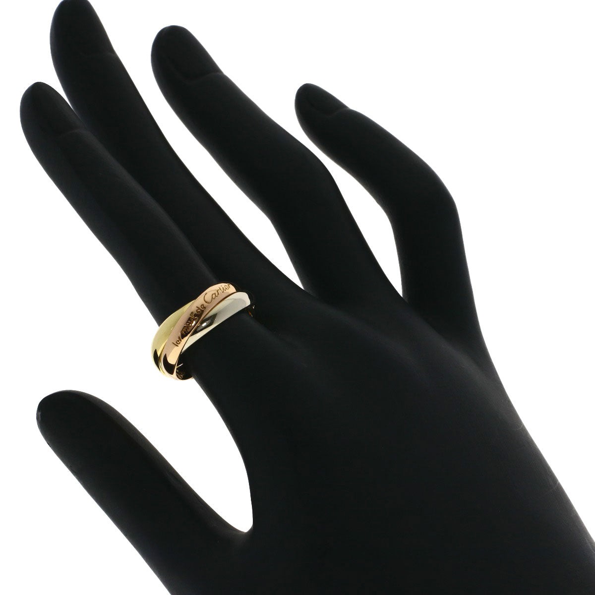 CARTIER Trinity Ring K18 Yellow Gold K18 White GoldLadies [Used]