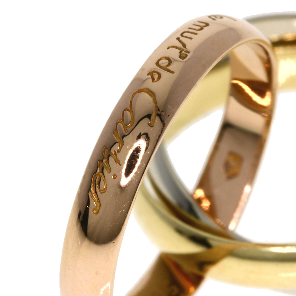 CARTIER Trinity Ring K18 Yellow Gold K18 White GoldLadies [Used]