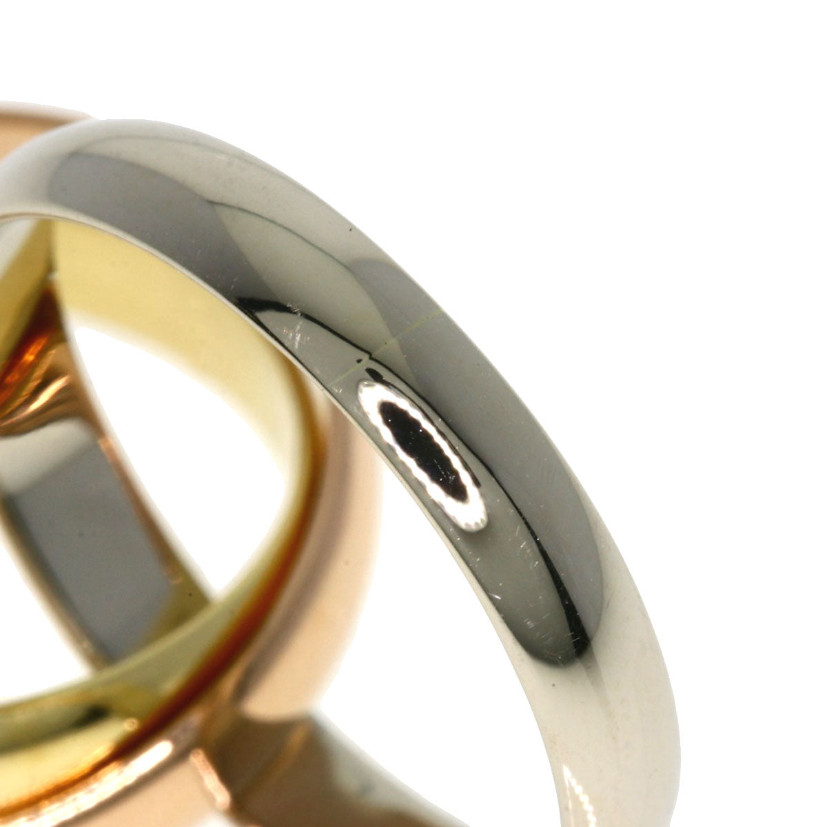 CARTIER Trinity Ring K18 Yellow Gold K18 White GoldLadies [Used]