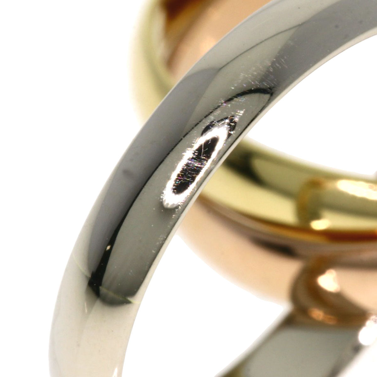 CARTIER Trinity Ring K18 Yellow Gold K18 White GoldLadies [Used]