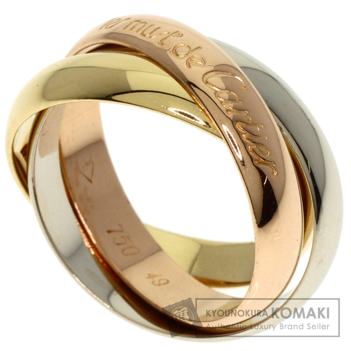 CARTIER Trinity #49 Ring K18 Yellow Gold K18 White GoldLadies [Used]