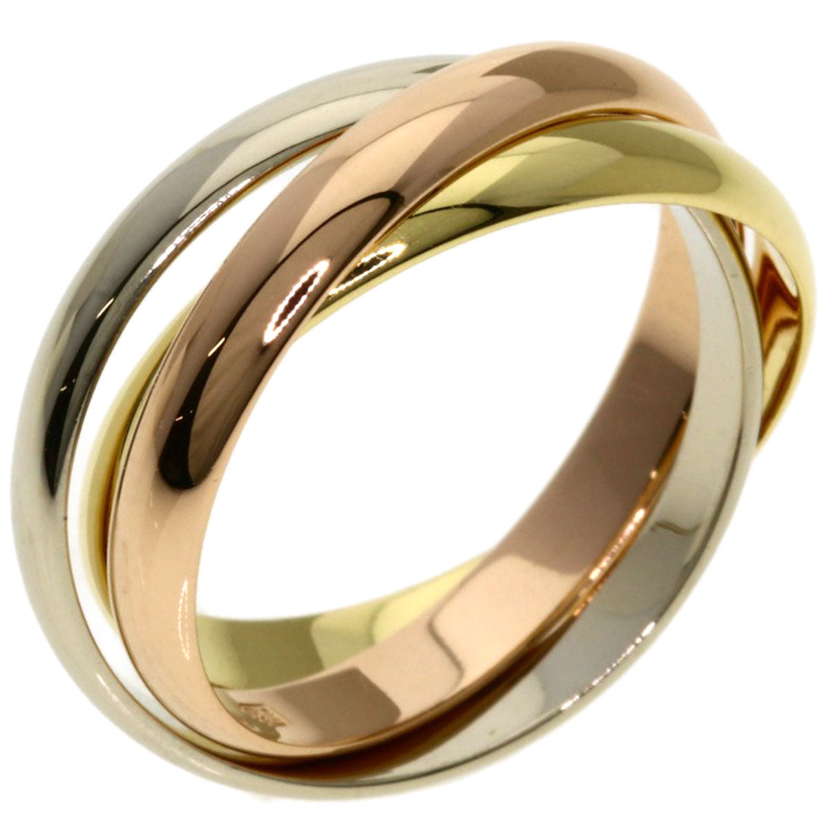 CARTIER Trinity SM #48 Ring K18 Yellow Gold K18 White GoldLadies [Used]