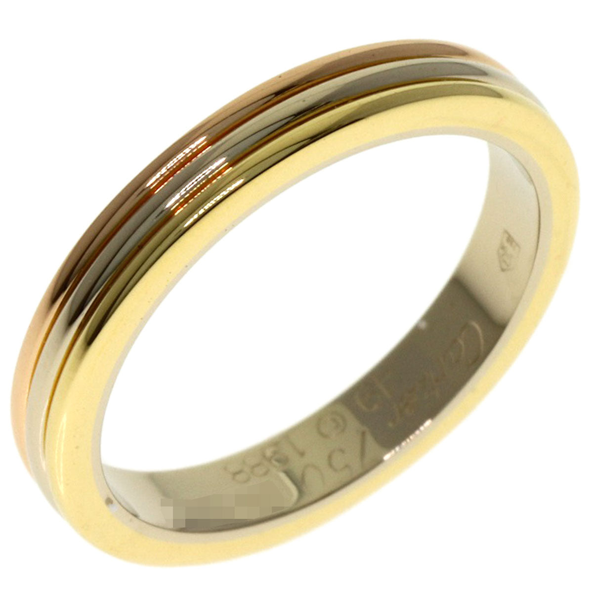 CARTIER Three colors # 49 Ring K18 Yellow Gold K18 White GoldLadies [Used]