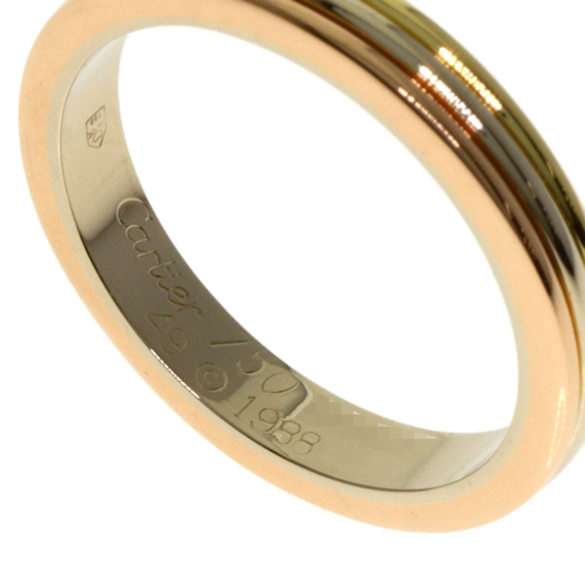 CARTIER Three colors # 49 Ring K18 Yellow Gold K18 White GoldLadies [Used]