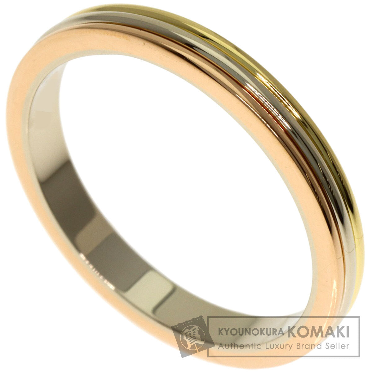 CARTIER Wedding Band #58 Ring K18 Yellow Gold 18K Pink GoldLadies [Used]
