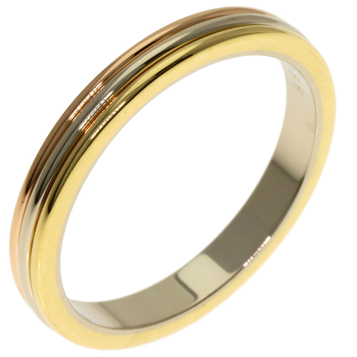 CARTIER Wedding Band #58 Ring K18 Yellow Gold 18K Pink GoldLadies [Used]