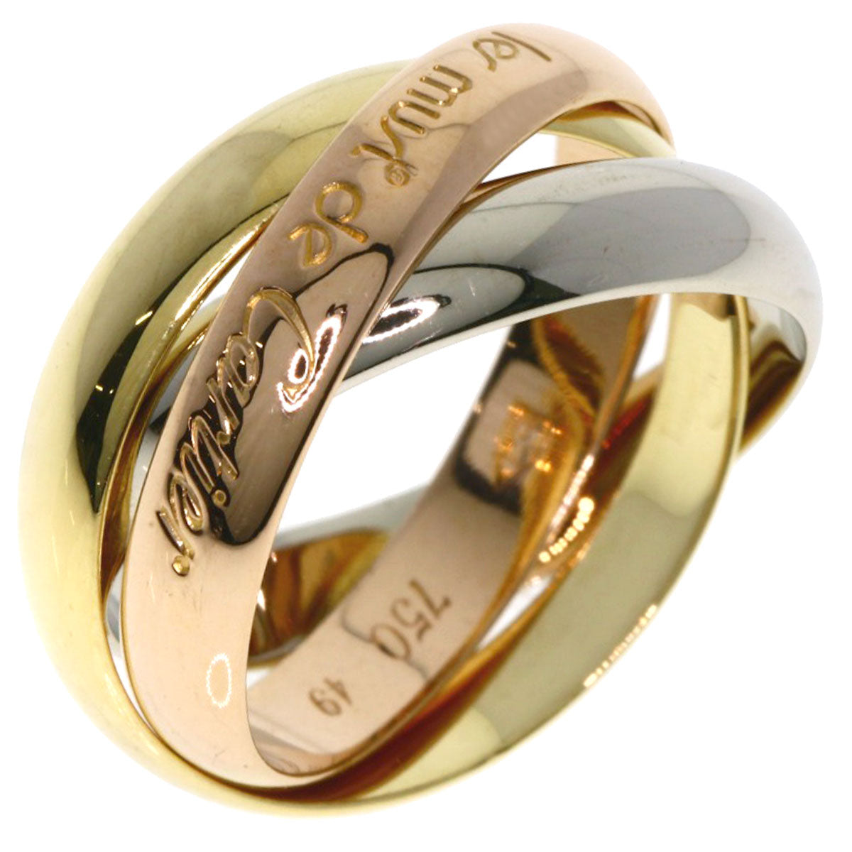 CARTIER Trinity #49 Ring K18 Yellow Gold K18 White GoldLadies [Used]
