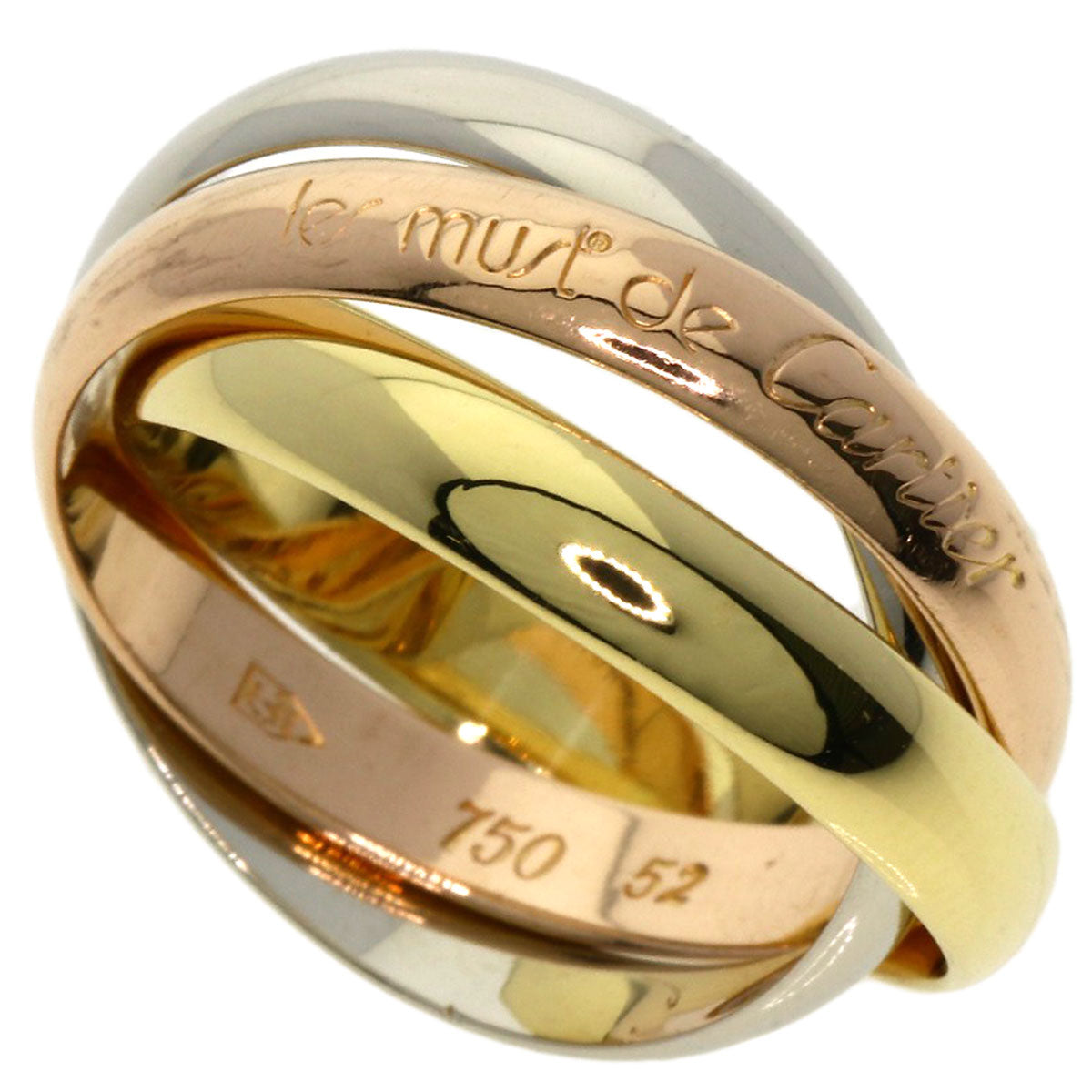 CARTIER   Trinity Ring #52 Ring  K18 Yellow Gold 18K Pink GoldLadies [Used]