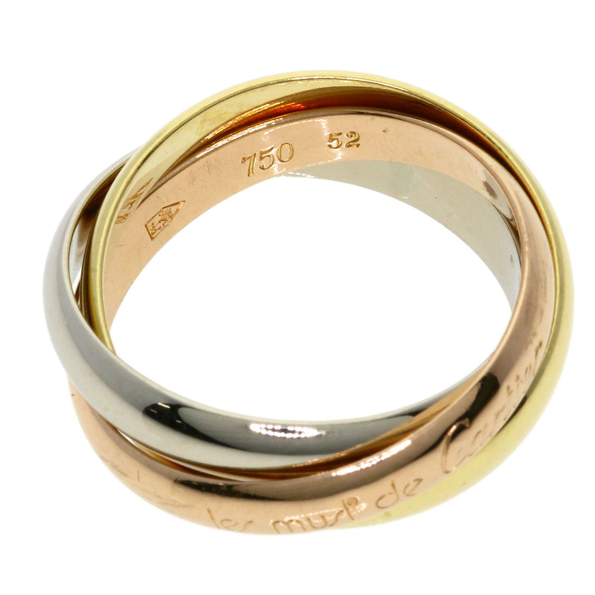 CARTIER   Trinity Ring #52 Ring  K18 Yellow Gold 18K Pink GoldLadies [Used]