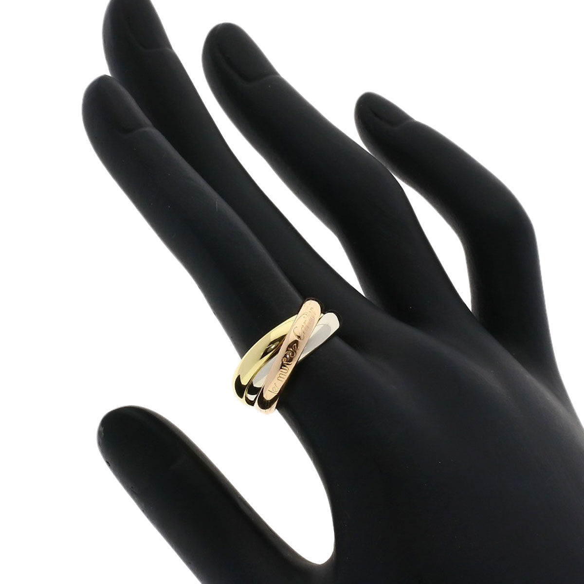 CARTIER   Trinity Ring #52 Ring  K18 Yellow Gold 18K Pink GoldLadies [Used]