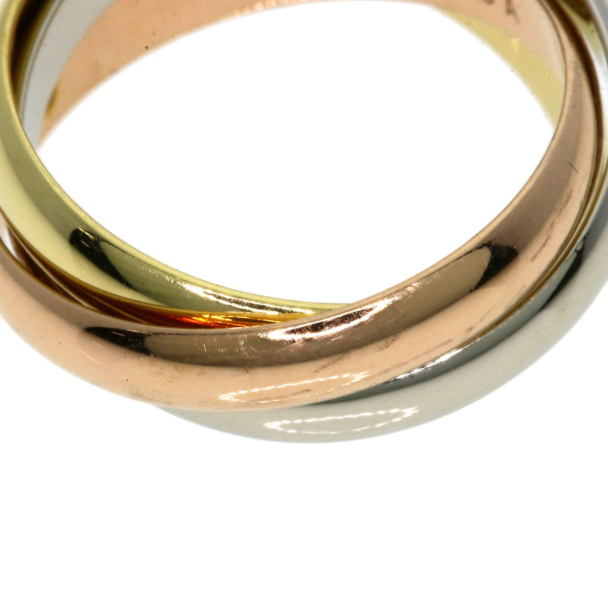 CARTIER   Trinity Ring #52 Ring  K18 Yellow Gold 18K Pink GoldLadies [Used]