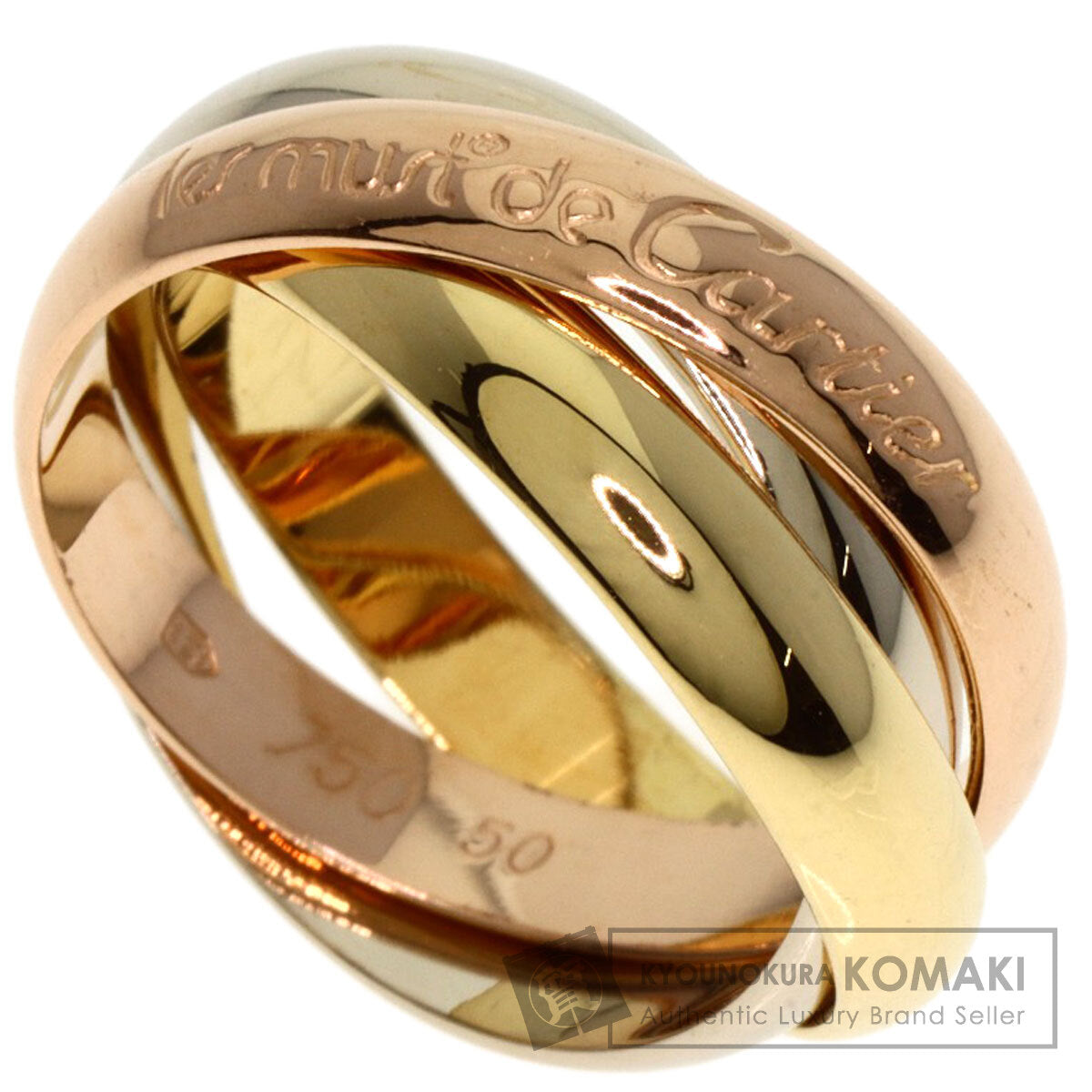 CARTIER Trinity #50 Ring K18 Yellow Gold K18 White GoldLadies [Used]