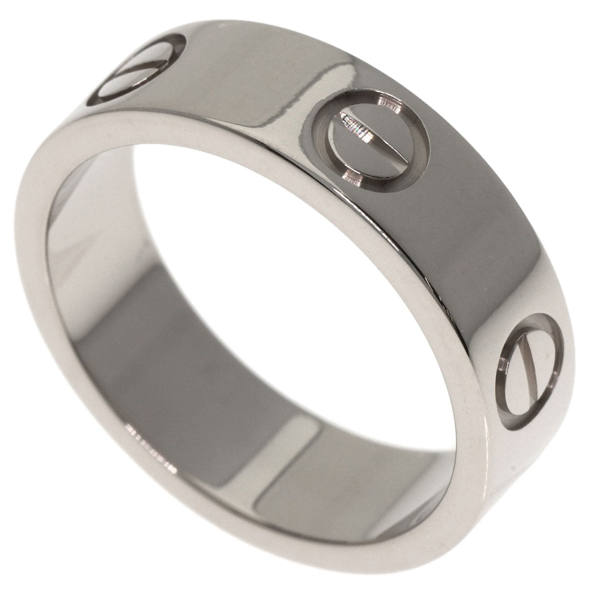 CARTIER love ring #51 Ring K18 White Gold Ladies [Used]