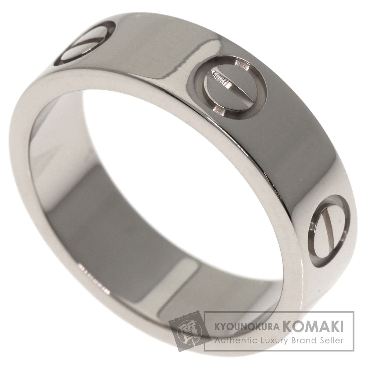 CARTIER love ring #51 Ring K18 White Gold Ladies [Used]