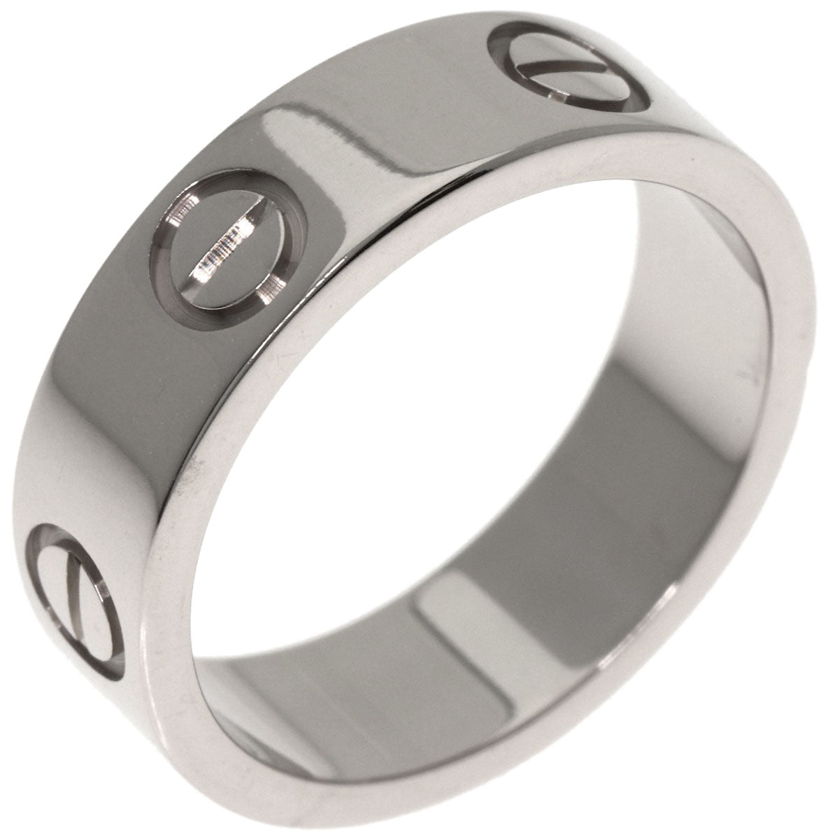 CARTIER love ring #51 Ring K18 White Gold Ladies [Used]