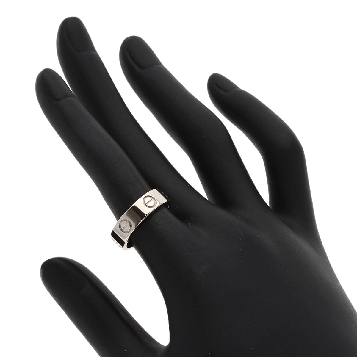 CARTIER love ring #51 Ring K18 White Gold Ladies [Used]