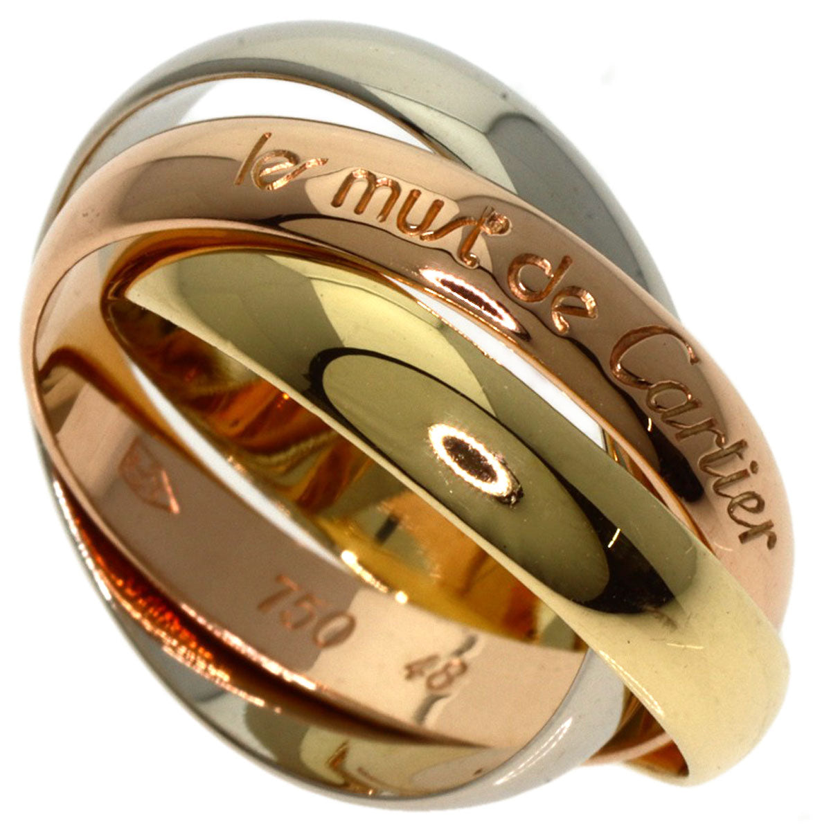 CARTIER Trinity #48 Ring K18 Yellow Gold K18 White GoldLadies [Used]