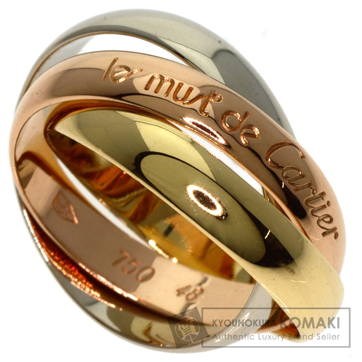 CARTIER Trinity #48 Ring K18 Yellow Gold K18 White GoldLadies [Used]