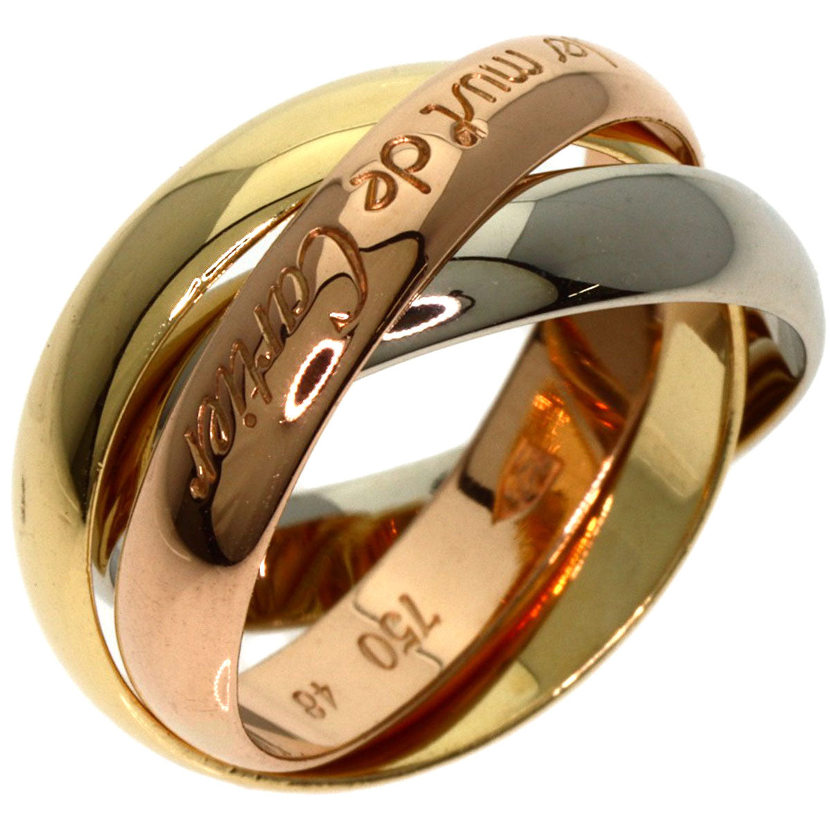 CARTIER Trinity #48 Ring K18 Yellow Gold K18 White GoldLadies [Used]