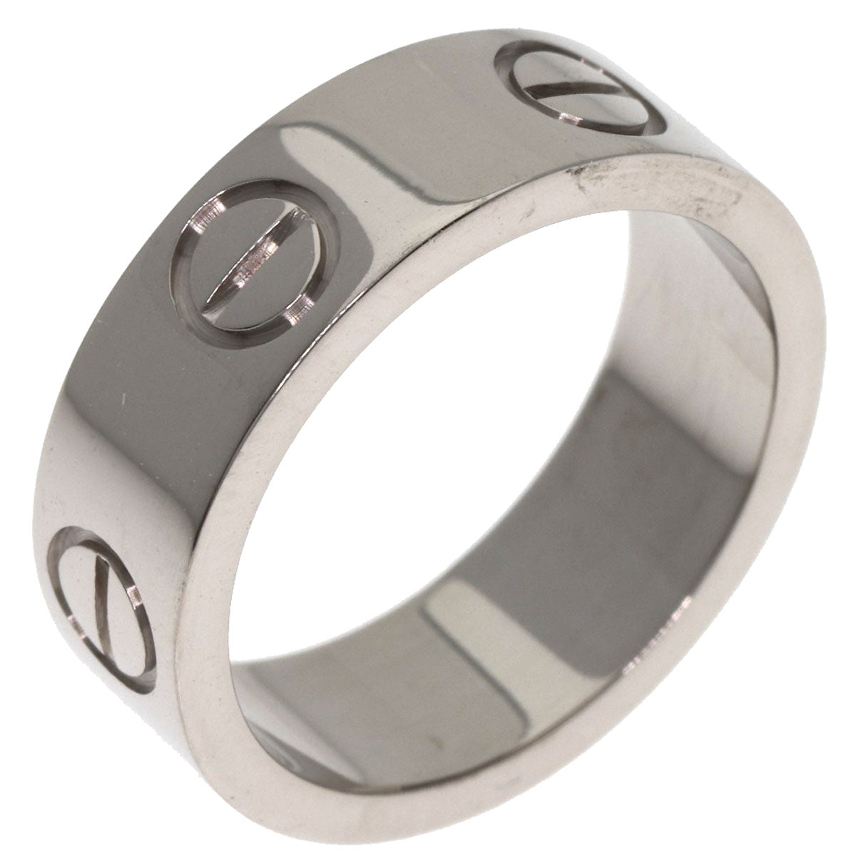 CARTIER love ring #47 Ring K18 White Gold Ladies [Used]