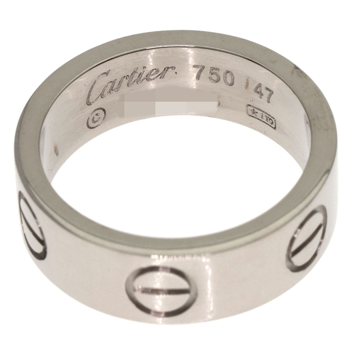 CARTIER love ring #47 Ring K18 White Gold Ladies [Used]