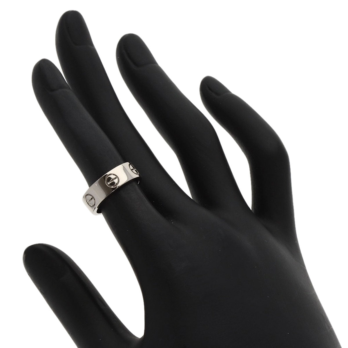 CARTIER love ring #47 Ring K18 White Gold Ladies [Used]