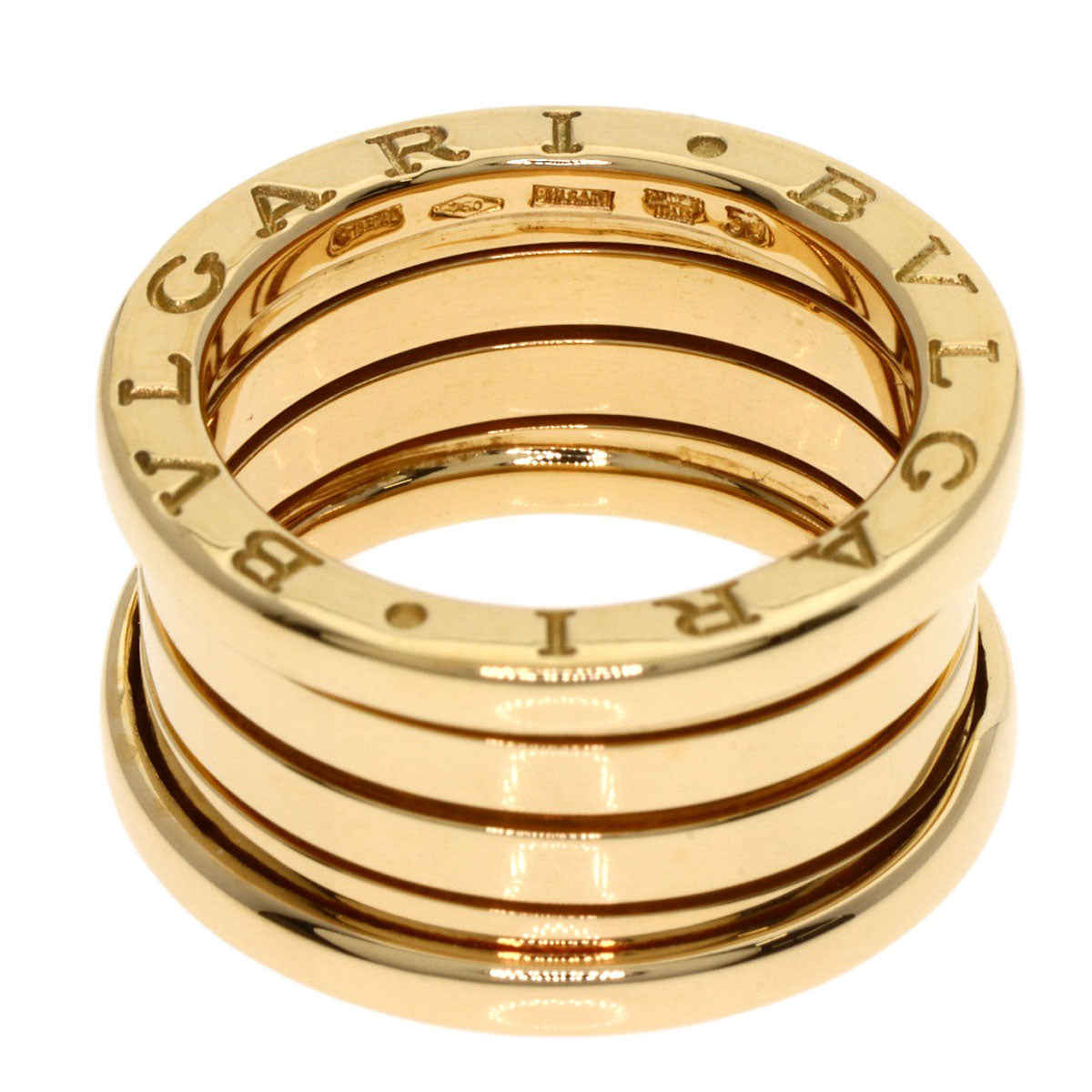 BVLGARI B.zero1 4 bands #50 Ring K18 Yellow Gold Ladies [Used]