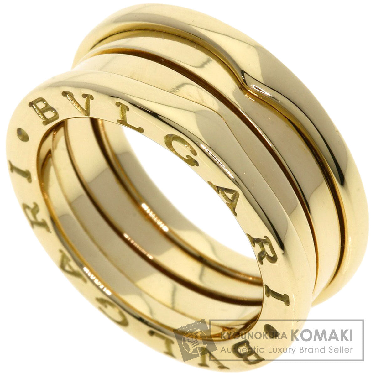 BVLGARI B.zero1 2 Band #48 Ring K18 Yellow Gold Ladies [Used]